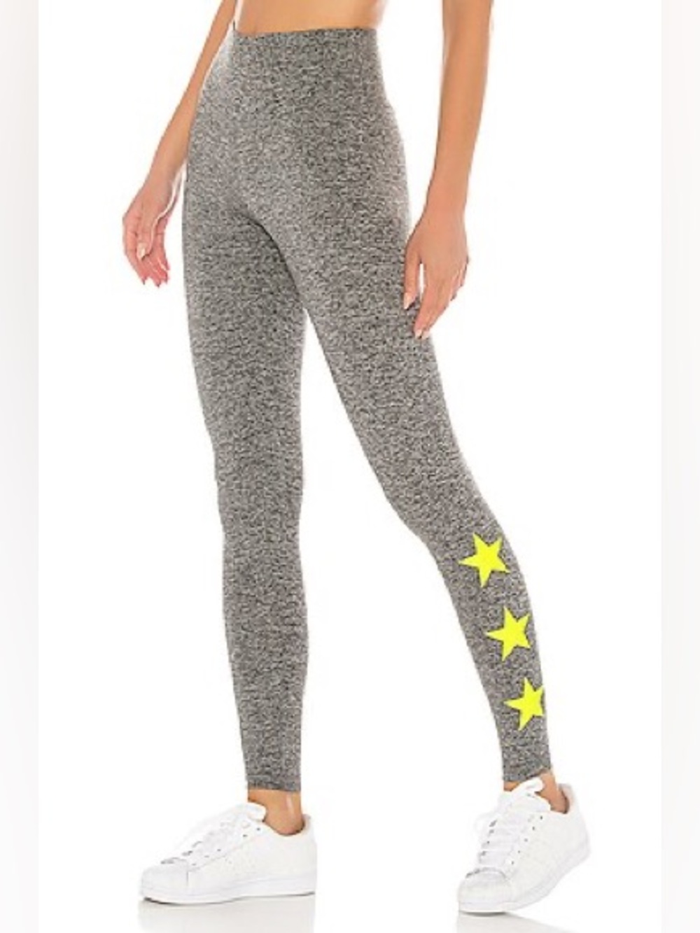 STRUT-THIS Star Ankle Leggings in Moss & Neon